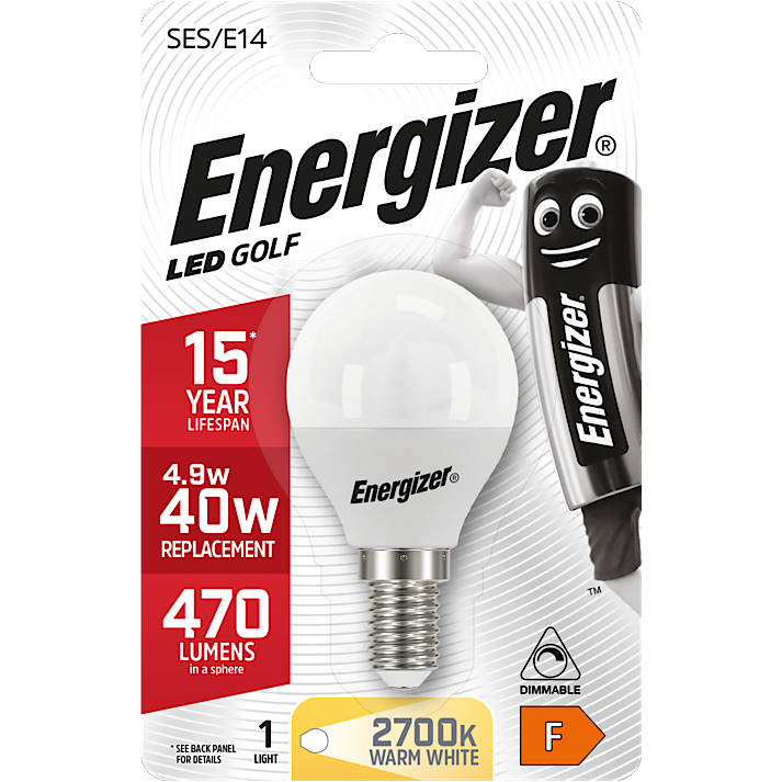 Energizer LED E14 Golf Ball Lamp Warm White 5.9w 470lm
