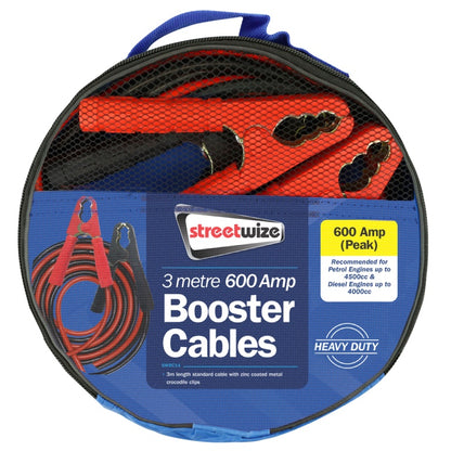 Streetwize Booster Cable 600 Amp To 4000cc