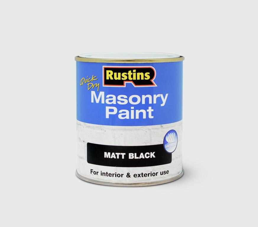 Pintura para mampostería Rustins 250ml Negro