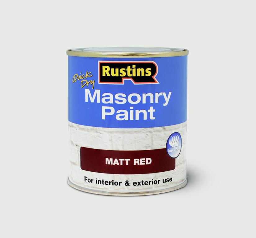 Peinture pour maçonnerie Rustins 500 ml rouge