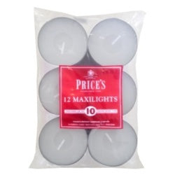 Price's Candles Maxi Tealight sin perfume, paquete de 12