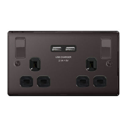 BG 13a 2 Gang Switch Socket & USB