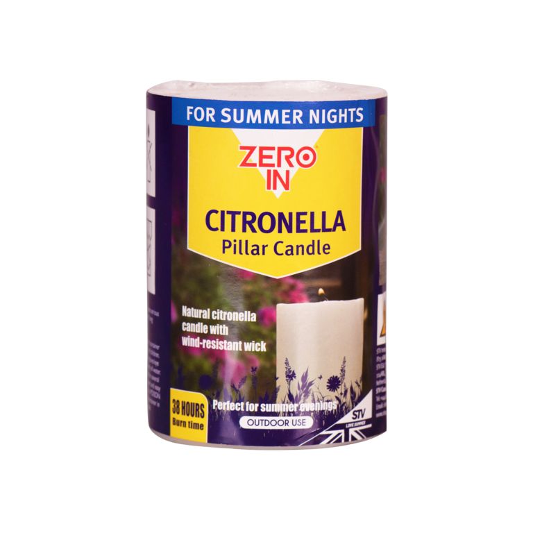 Zero In Citronella Pillar Candle