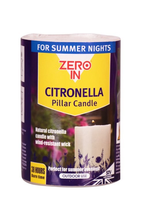 Zero In Citronella Pillar Candle