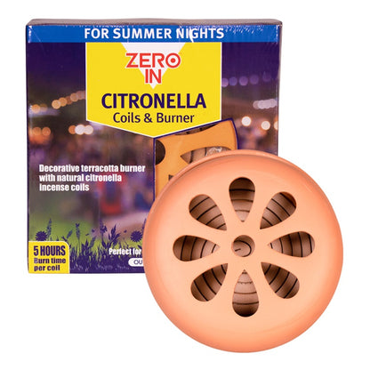 Zero In Citronella Burner Coils - Pack of 6