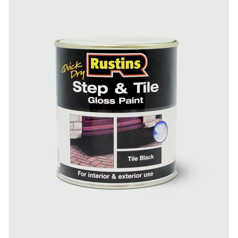 Rustins Quick Drying Step Tile Black 500ml