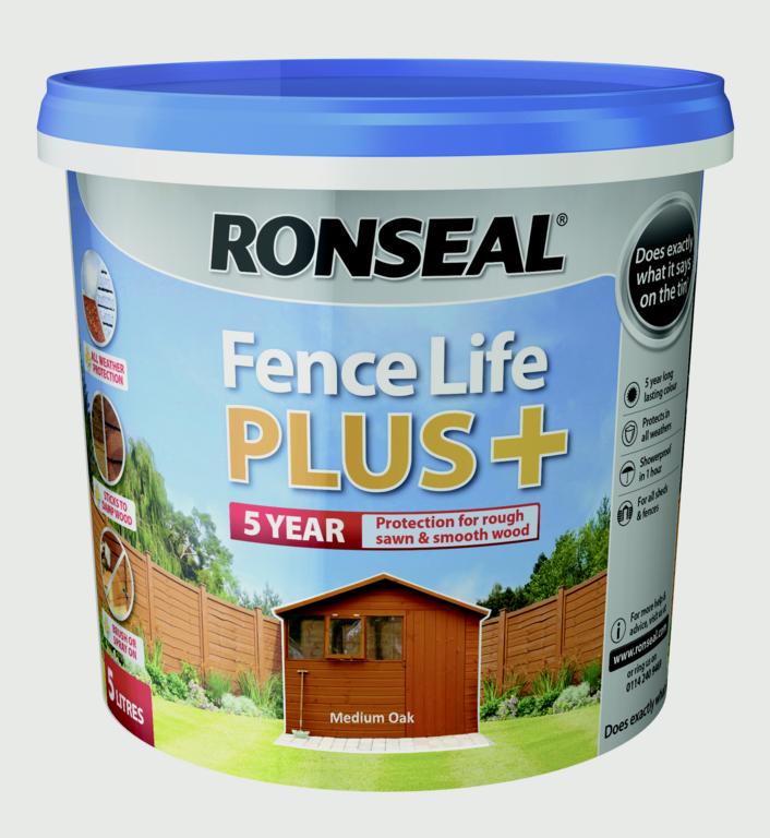 Ronseal Fence Life Plus 5L Roble Medio