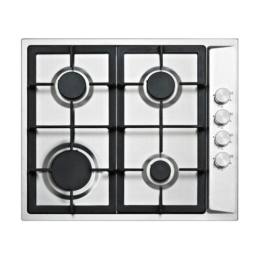 Placa de gas Kitchenplus de 4 fuegos de acero inoxidable