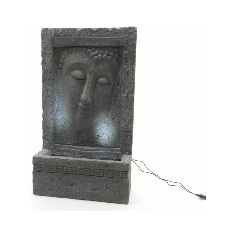 Fuente Kaemingk LED de Buda griego con base gris