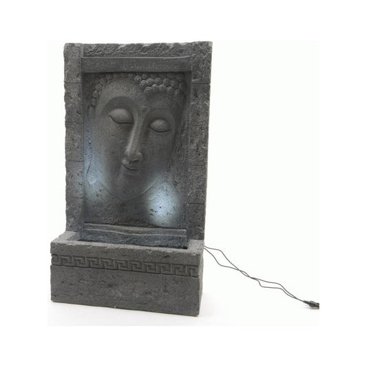 Kaemingk LED Grecian Buddha Fountain With Base Grey