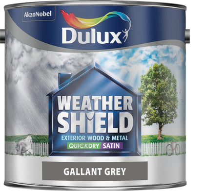 Dulux Weathershield Satén Secado Rápido 2.5L Gallant Grey