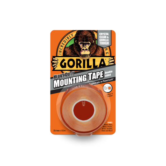 Ruban de montage Gorilla 1,5 m transparent