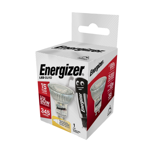 Energizer LED GU10 Blanc Chaud Intensité Variable 36" 5,5w 375lm 