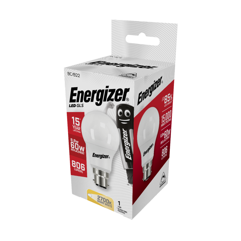 Energizer LED GLS B22 Blanco Cálido BC