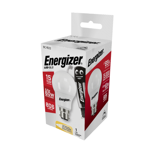 Energizer LED GLS B22 Warm White BC