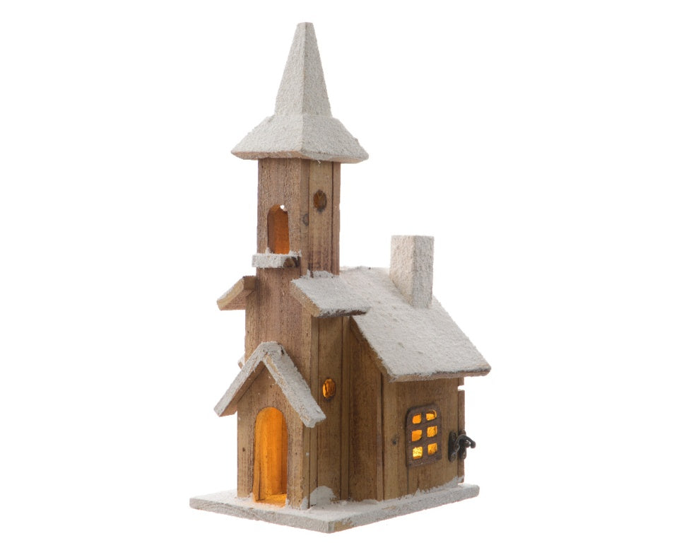 Kaemingk LED Wooden Chapel Indoor