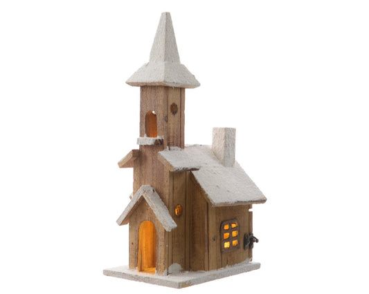 Kaemingk LED Wooden Chapel Indoor