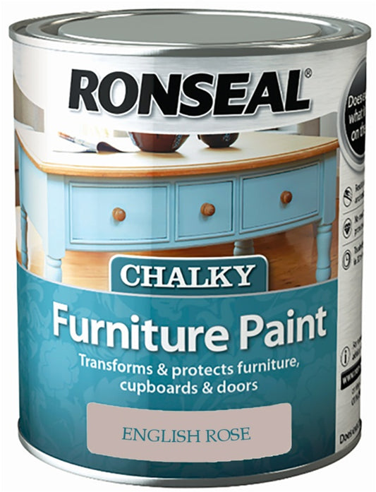 Pintura para muebles Ronseal Chalky 750ml Rosa inglesa