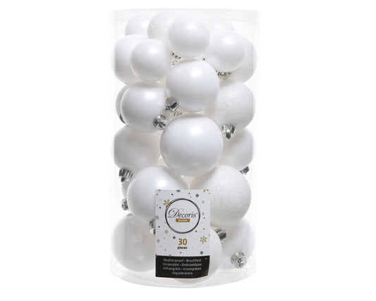 Kaemingk Shatterproof Baubles Mixed Pack 30