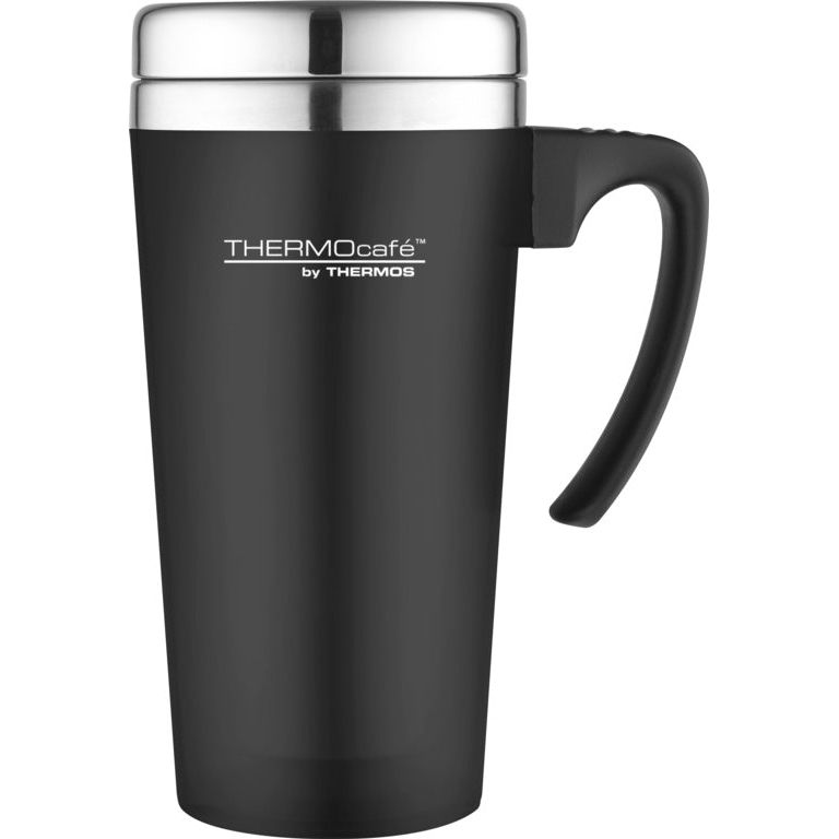 Taza de viaje Thermos Soft Touch negra