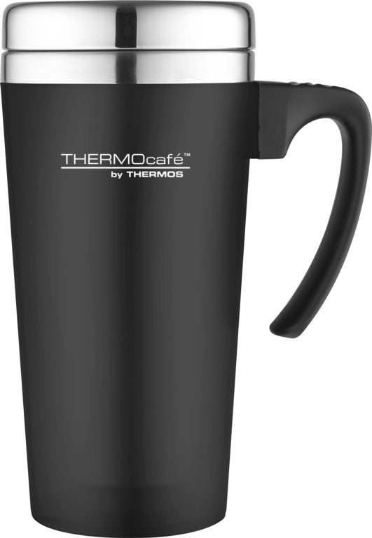 Taza de viaje Thermos Soft Touch negra