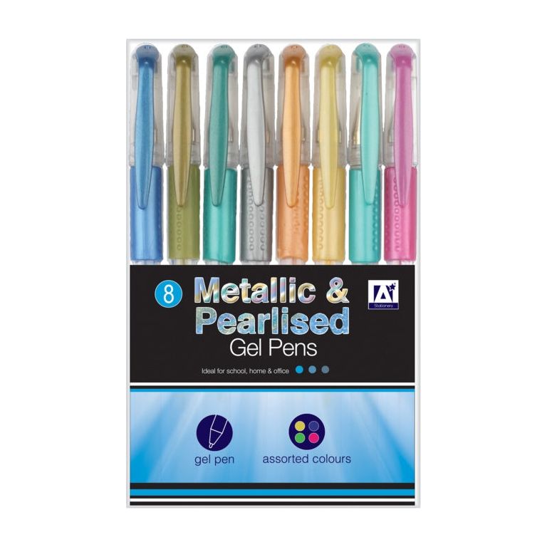 A Star Metallic & Pearlised Gel Pens