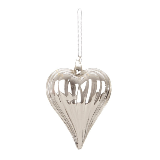 Premier Ribbed Glass Heart