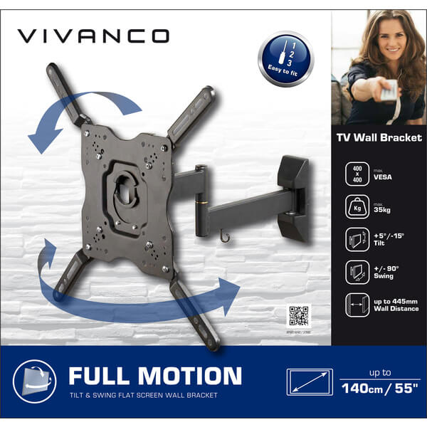 Vivanco Full Motion TV Wall Mount BFMO 6040 (Up to 55")