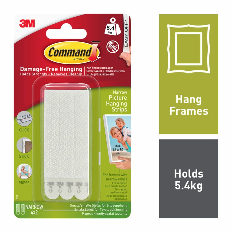 Command™ Narrow Picture Hanging Strips