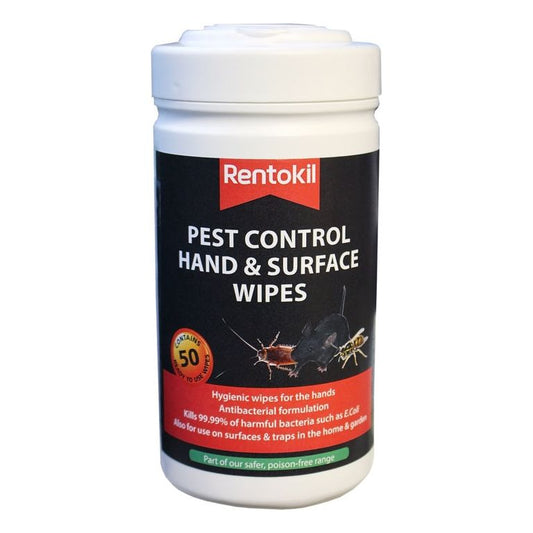 Toallitas para manos y superficies antibacterianas Rentokil