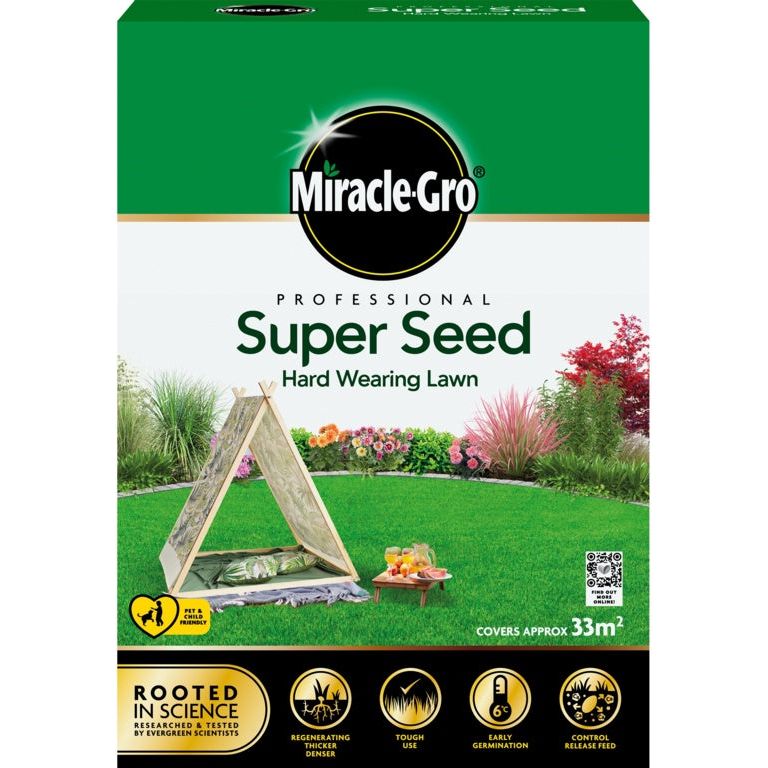 Césped profesional Super Seed resistente de Miracle-Gro®