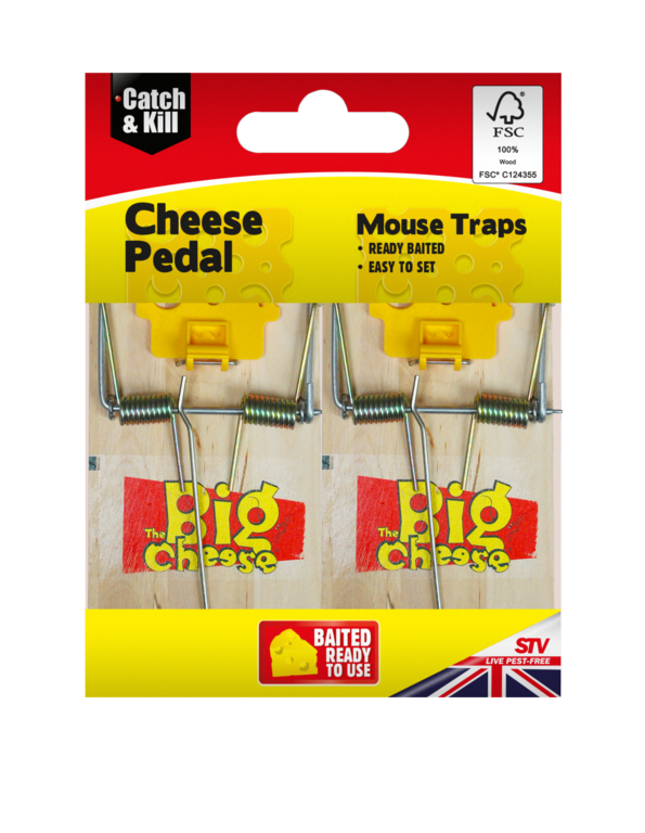 The Big Cheese Cheese Pédale Pièges à Souris Twinpack