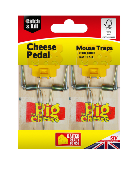 Trampas para ratones con pedal The Big Cheese, paquete doble