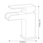 SP Cascade Cloakroom Basin Mixer Tap H: 115mm D: 85mm