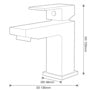 SP Ellen Cloakroom Basin Mixer Tap W: 48mm H: 133mm D: 135mm