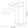 SP Aero Curve Basin Mixer Tap H: 145mm D: 103mm