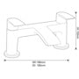 SP Aero Curve Bath Filler Tap W: 180mm H: 123mm D: 105mm
