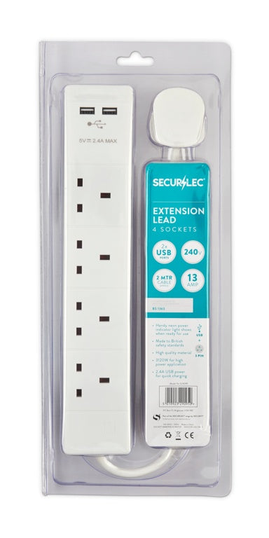 Securlec Extension Lead 2m