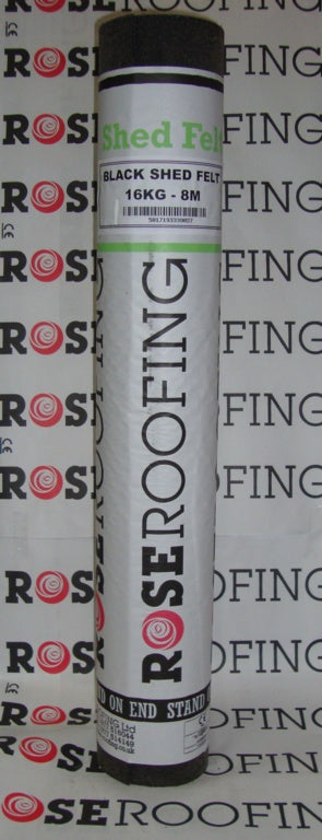 Rose Roofing Black Shed Felt 8m