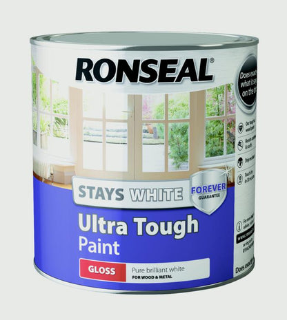 Pintura ultrarresistente Ronseal Stays White