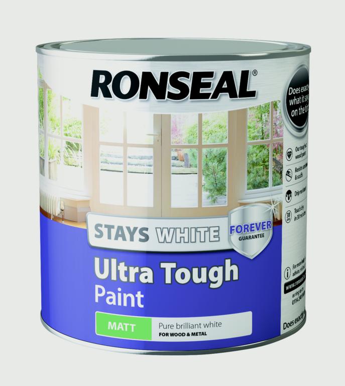 Pintura ultrarresistente Ronseal Stays White