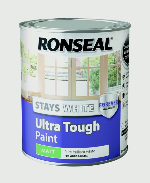 Pintura ultrarresistente Ronseal Stays White