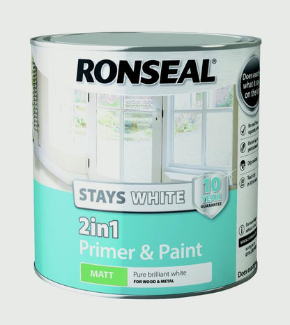 Ronseal Stays White 2in1 Primer & Paint