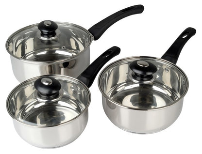 Pendeford Saucepan Set With Lids Stainless Steel