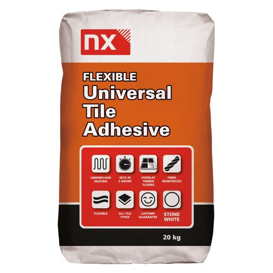 Adhesivo flexible universal para baldosas Norcros Stone White