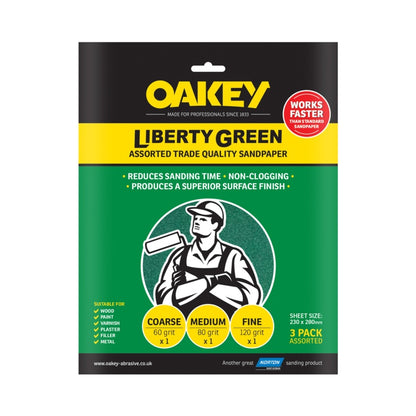 Oakey Liberty Green 3 Sheets