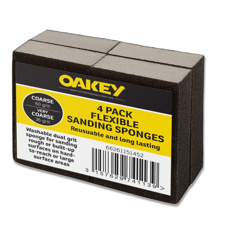 Oakey Black Flexible Sanding Sponges