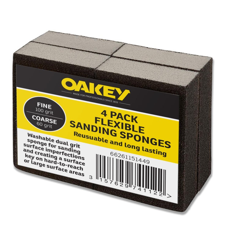 Oakey Éponges de ponçage flexibles noires