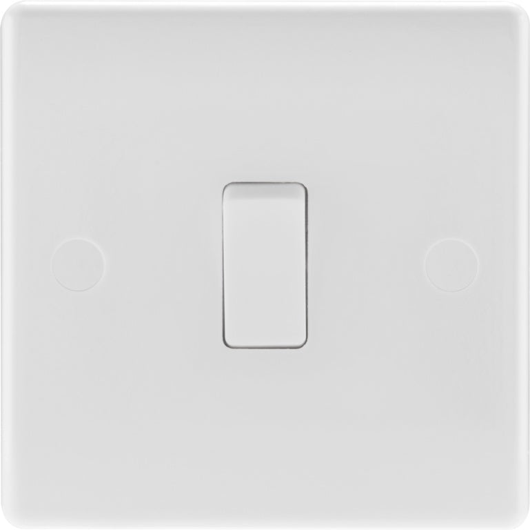 BG 2 Way White Round Edge Switch