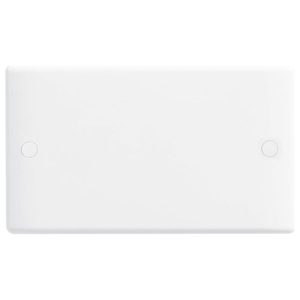 BG White Round Edge Blank Plate